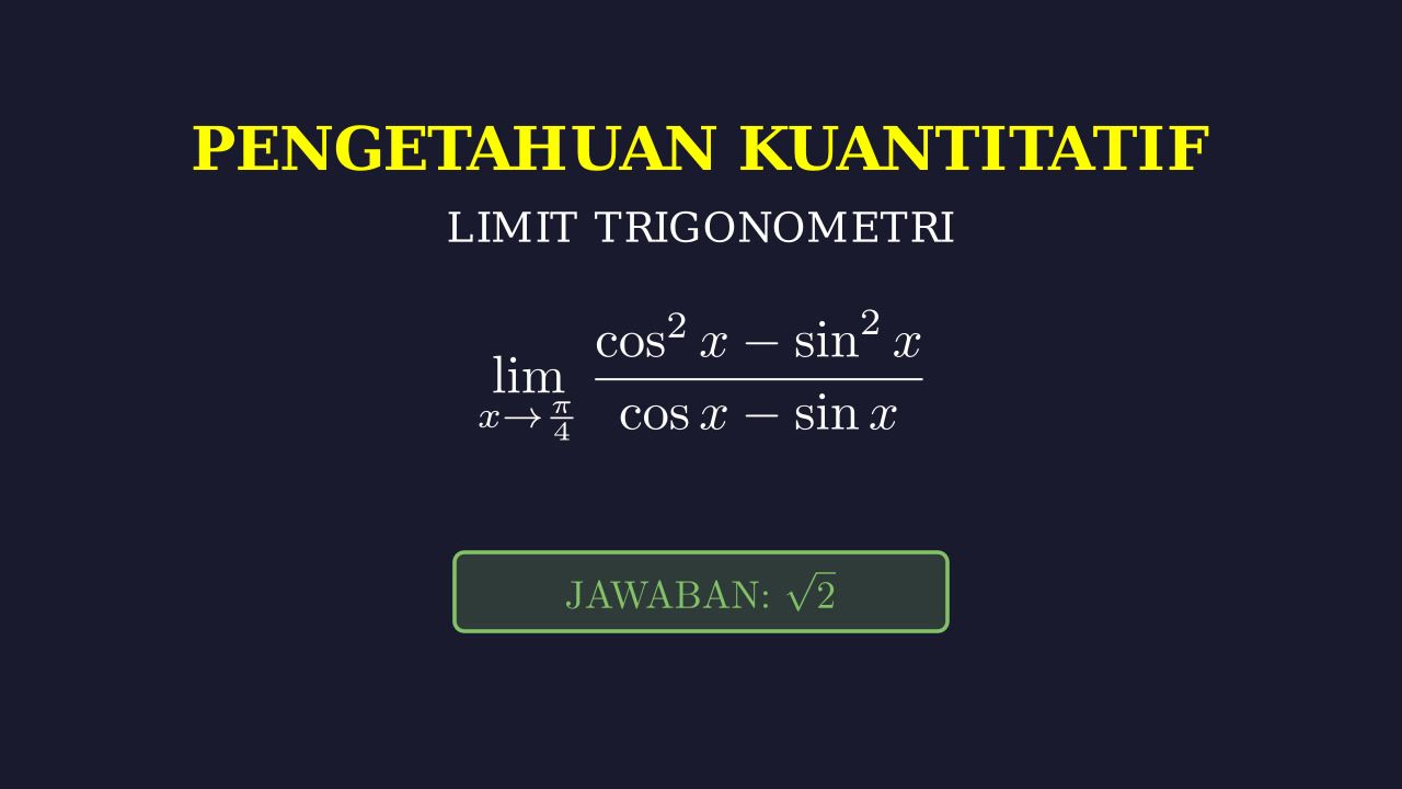Limit Fungsi Trigonometri
