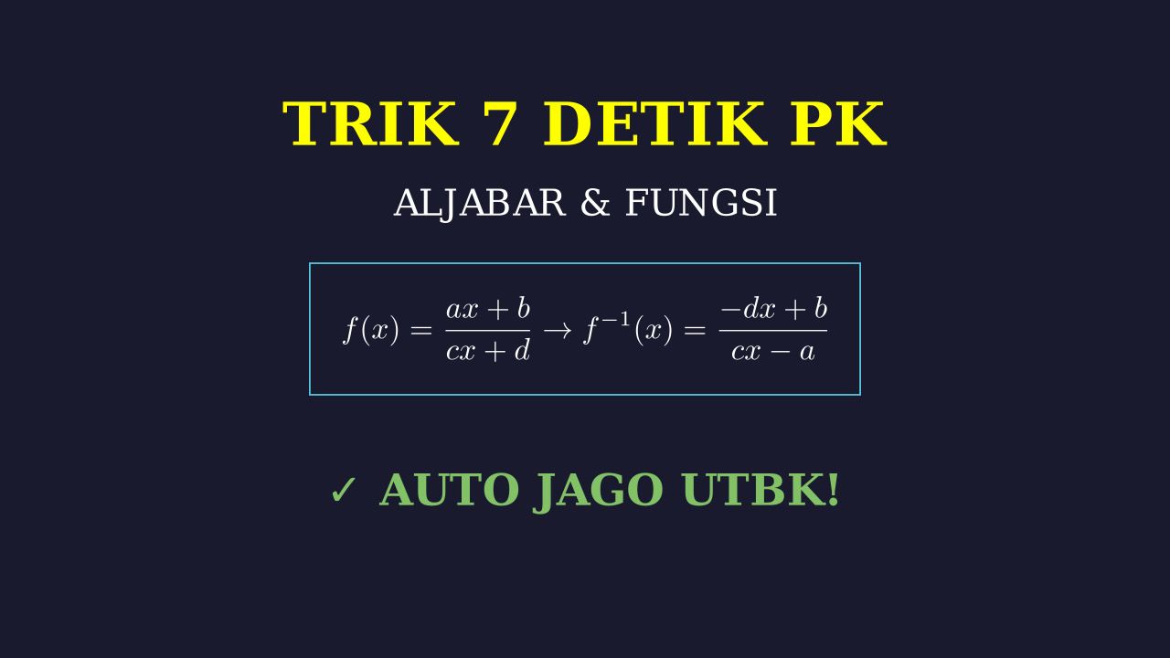 Trik Cepat Mengerjakan Soal
