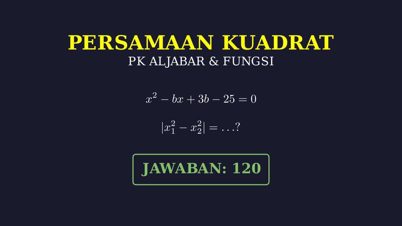 Selisih Kuadrat Akar Persamaan Kuadrat