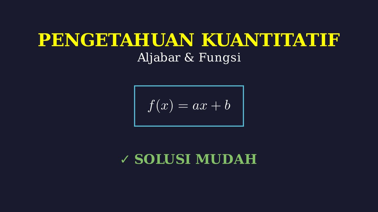 Memahami Fungsi Konstan f(x) = a