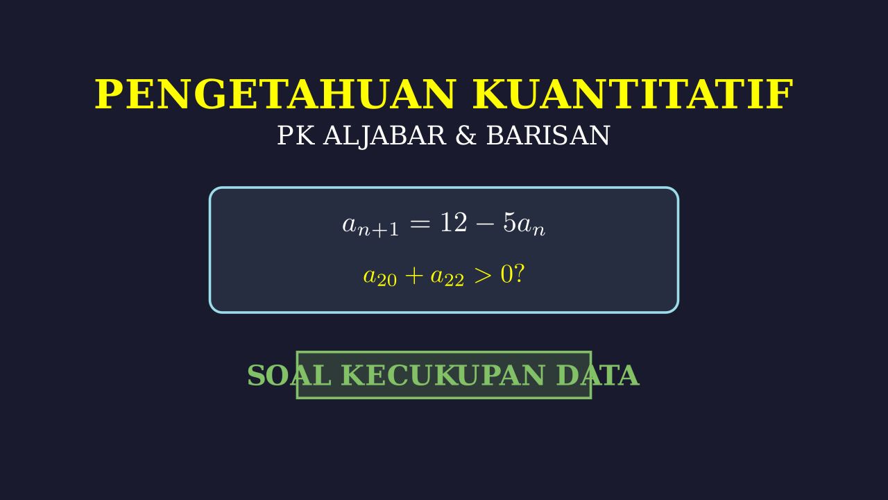 Barisan Bilangan: Pengetahuan Kuantitatif