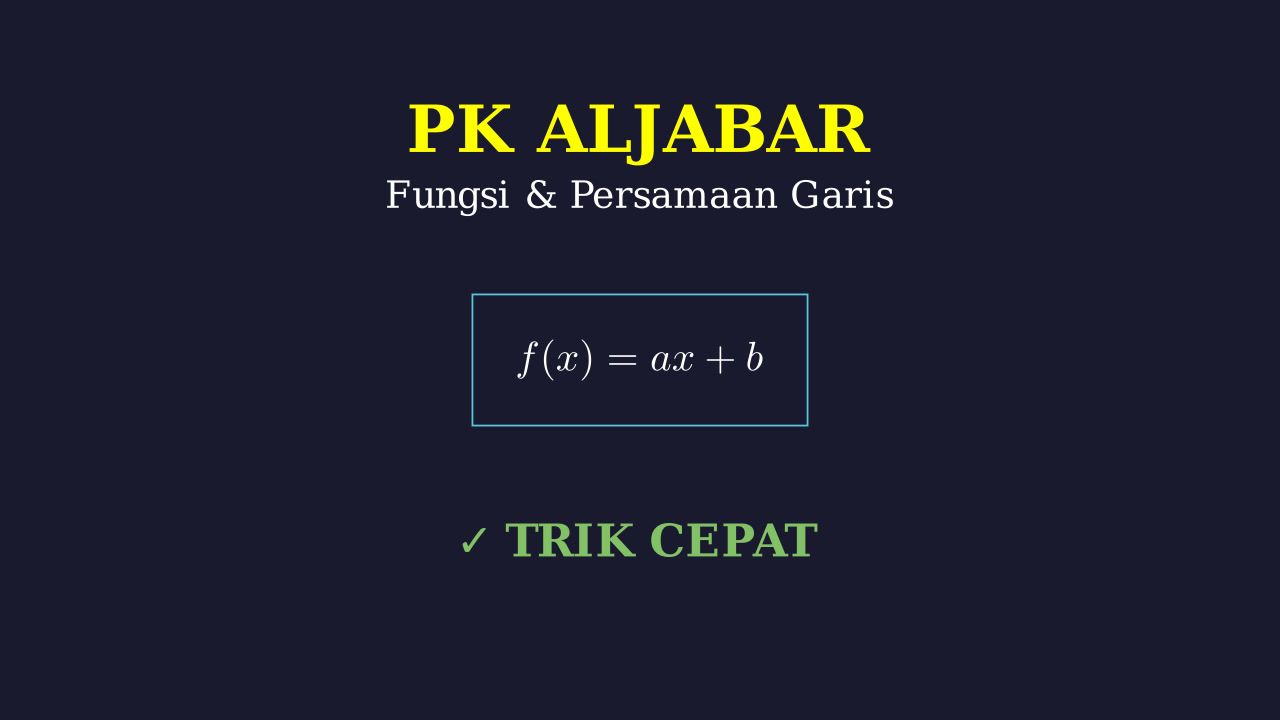 Gabungan Fungsi dan Persamaan Garis