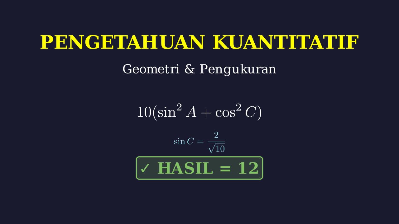 Trigonometri: Nilai Sinus dan Kosinus