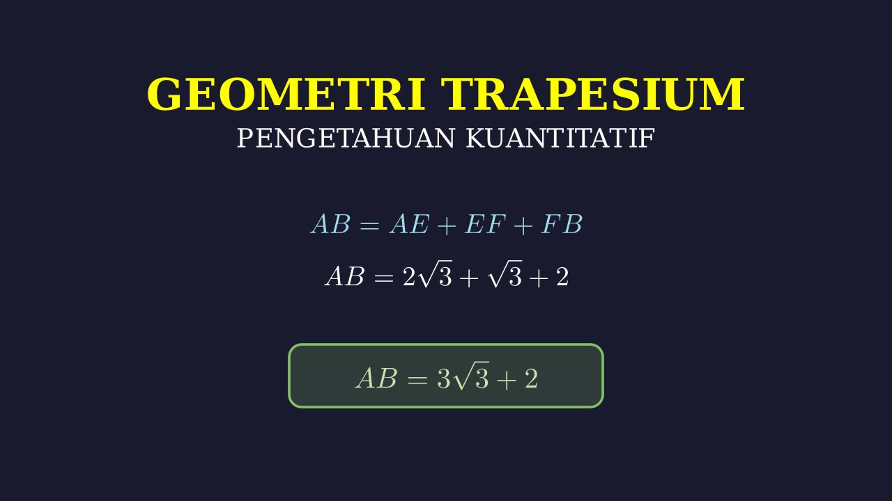 Menghitung Panjang Sisi Trapesium