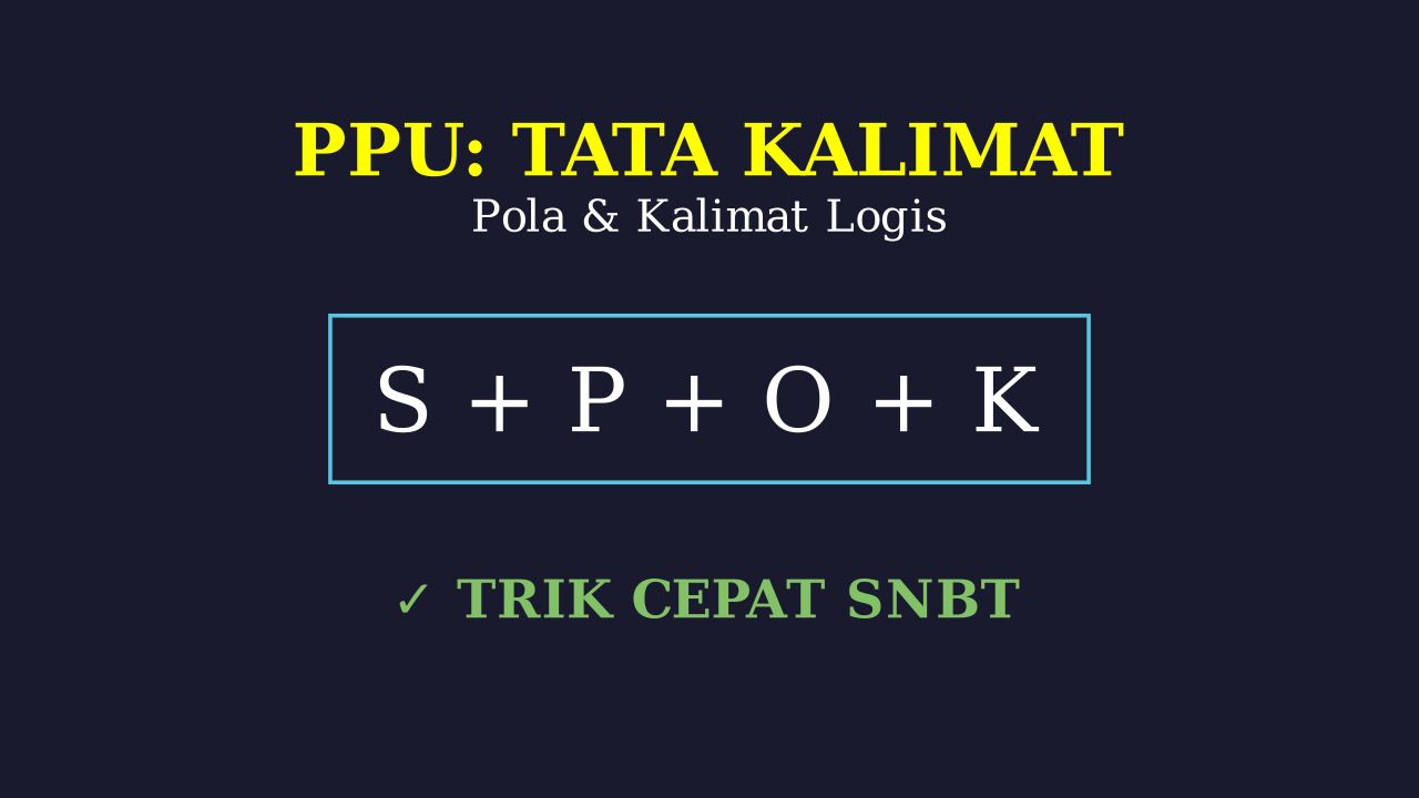 Pola Kalimat dan Kalimat Logis