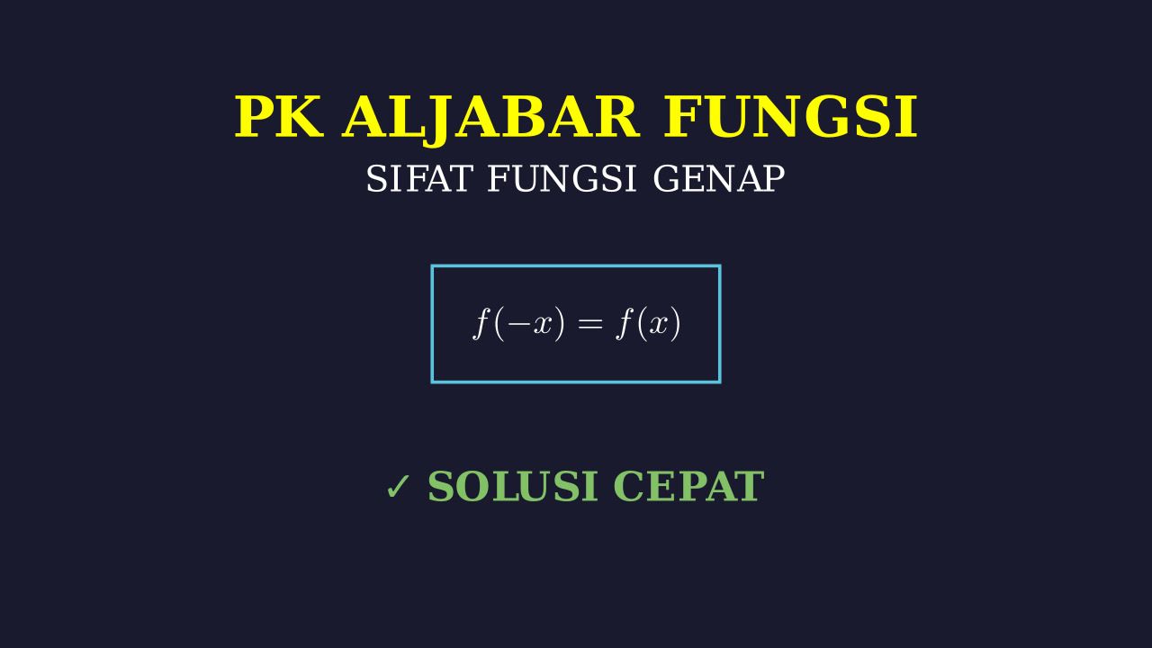 Fungsi Genap dan Ganjil