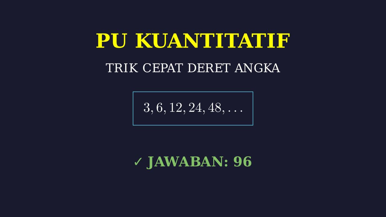 Langkah Penyelesaian Deret Angka