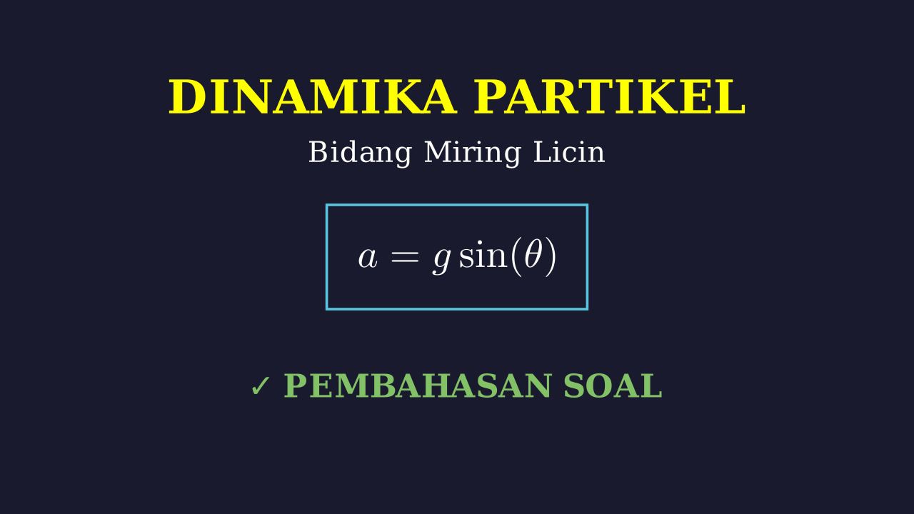 Dinamika Partikel: Bidang Miring Licin