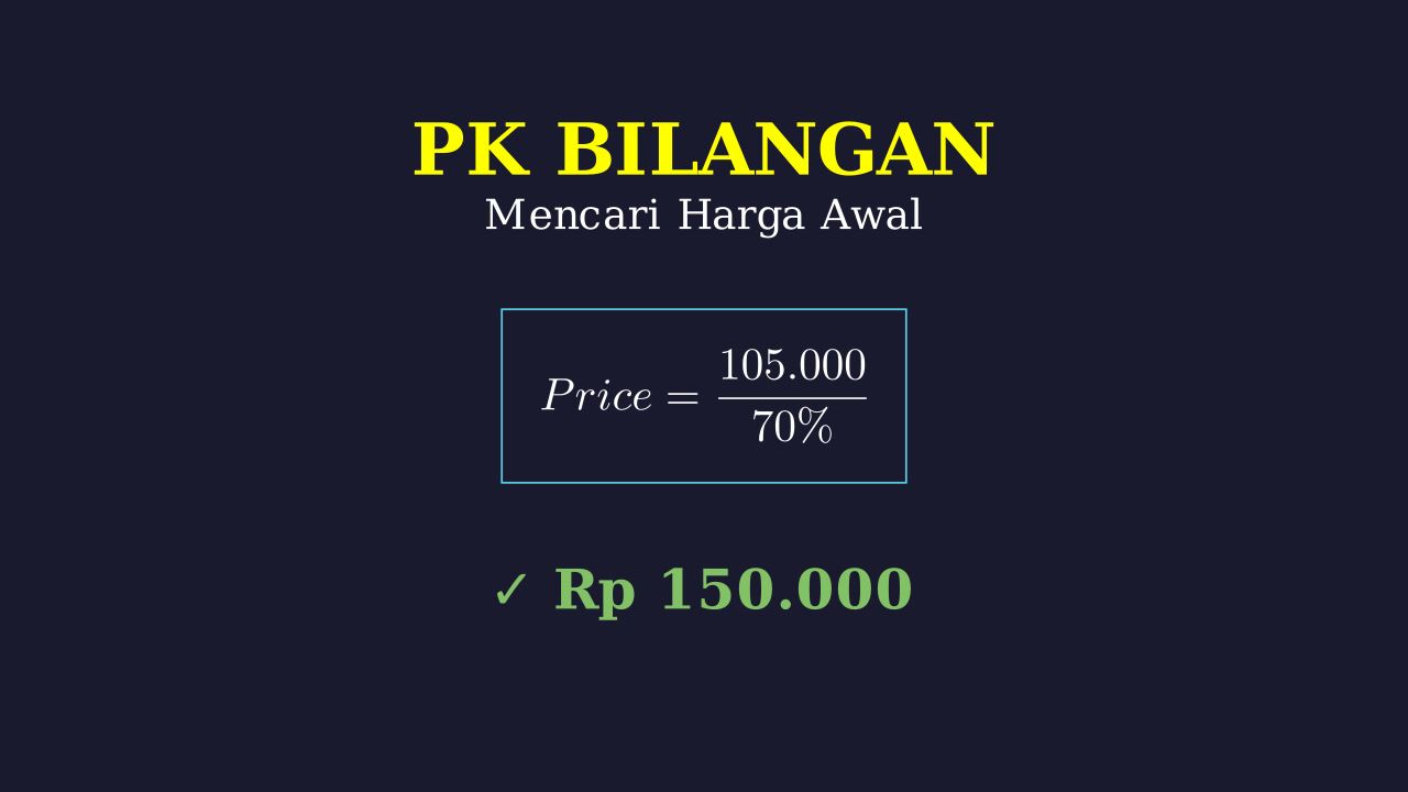 Menghitung Harga Sebelum Diskon