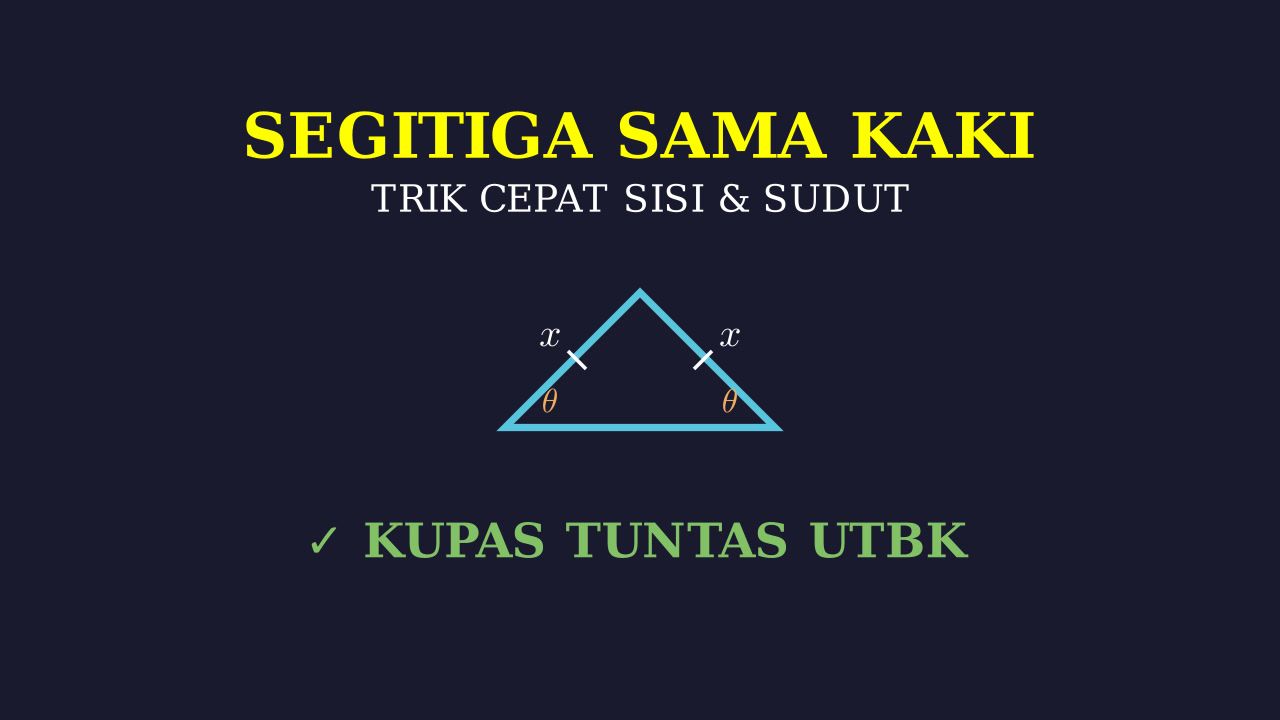 Segitiga Sama Kaki: Konsep & Latihan Soal UTBK