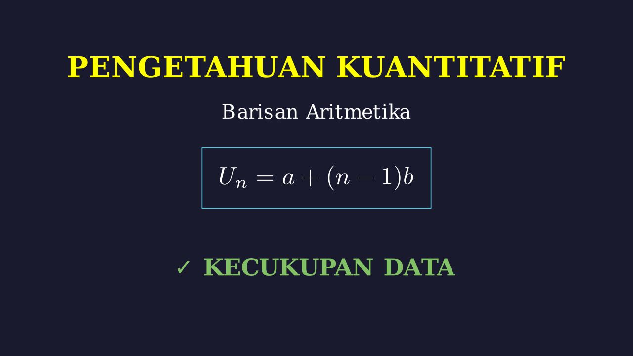 Barisan Aritmetika: Kecukupan Data