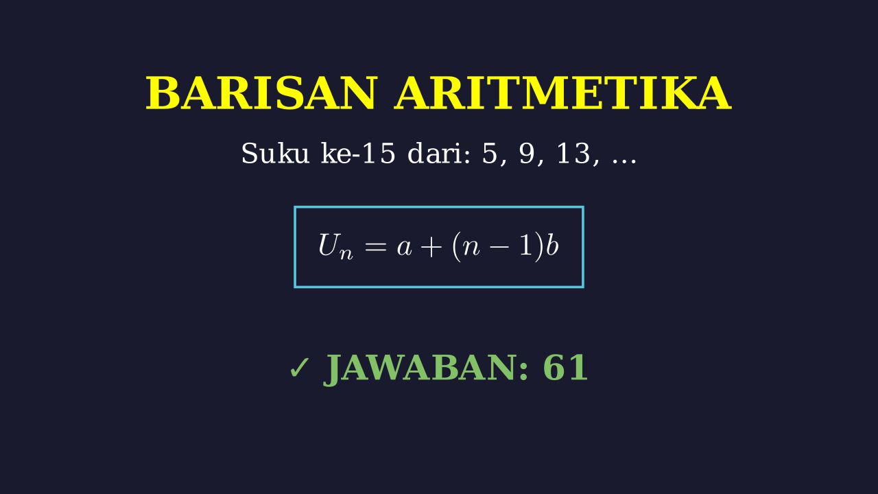Barisan Aritmetika: Menentukan Suku Ke-n
