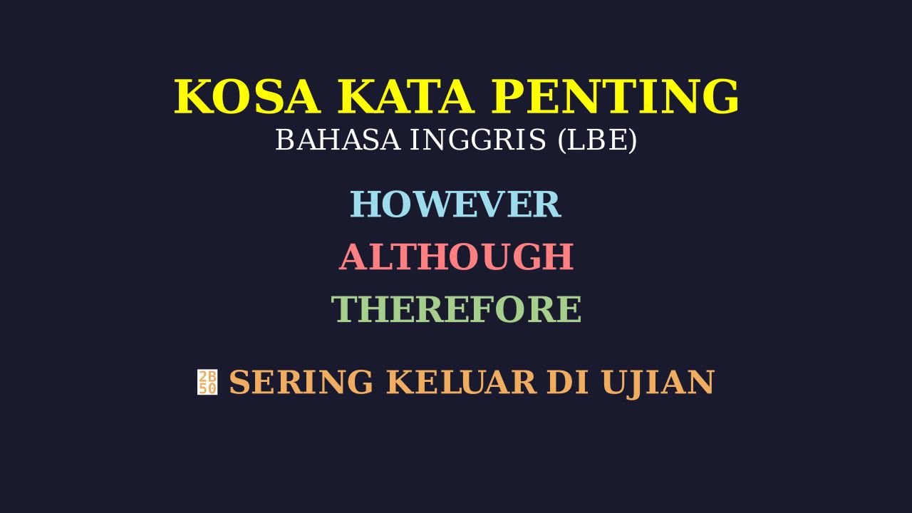 Kosakata Bahasa Inggris Terpopuler