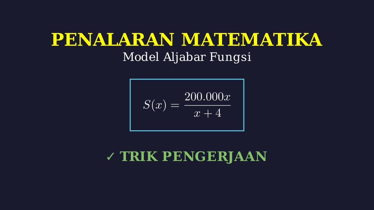 Aplikasi Fungsi: Biaya Sewa Stan
