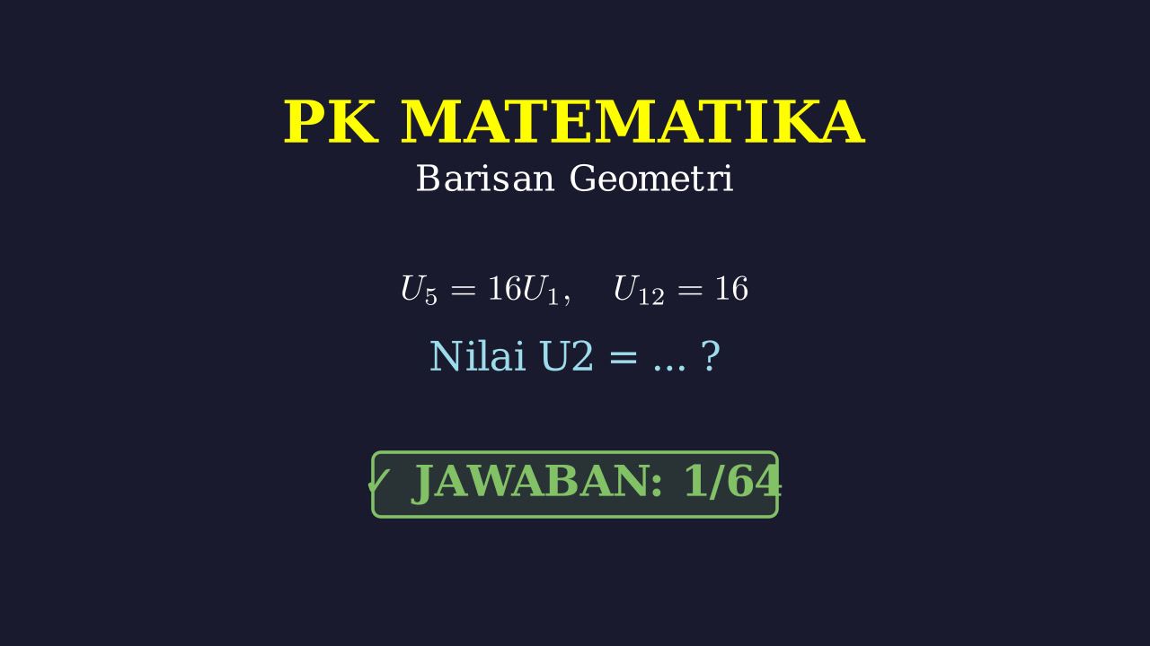 Barisan Geometri: Mencari Nilai U2