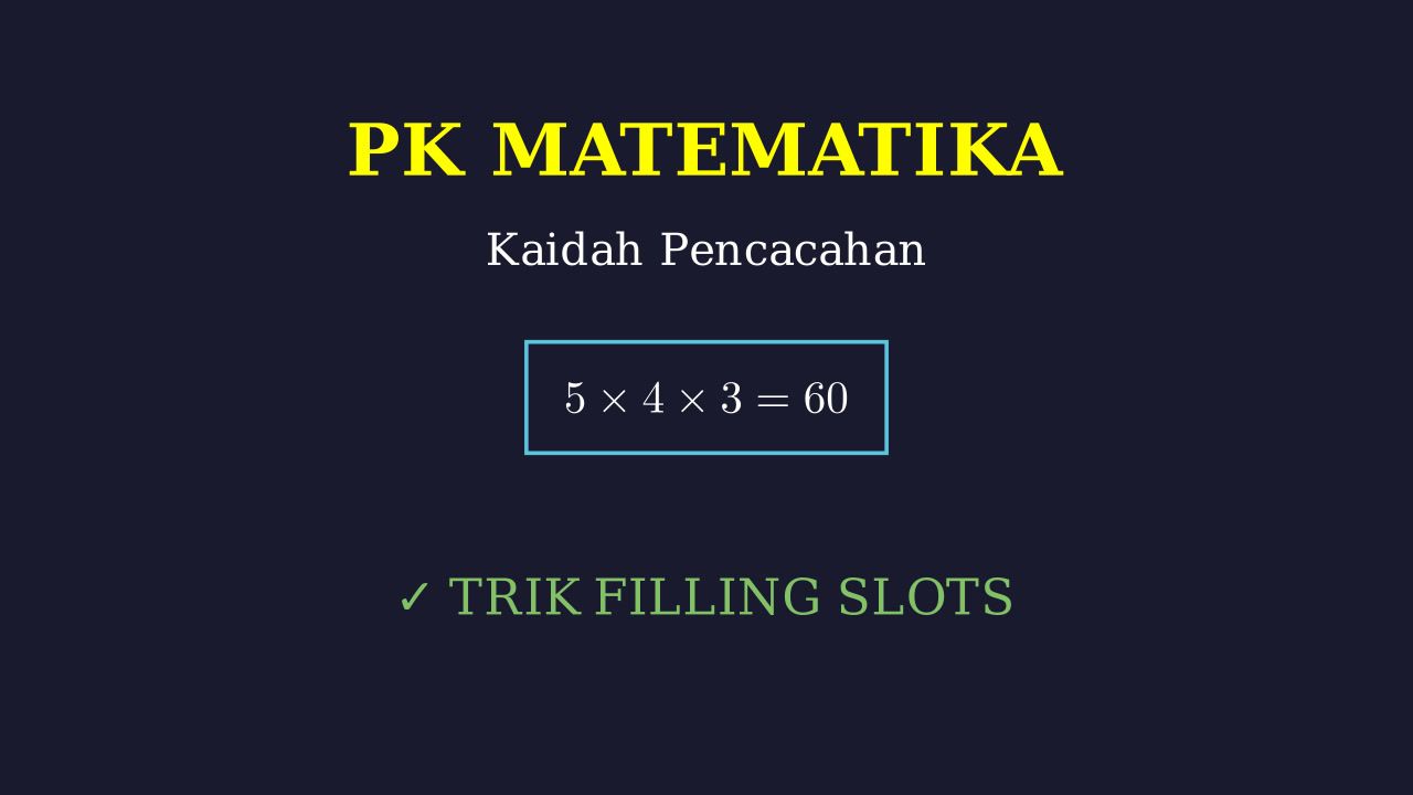 Kaidah Pencacahan: Aturan Perkalian