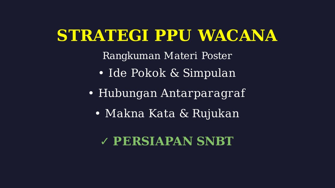 Merangkum Materi Menjadi Poster