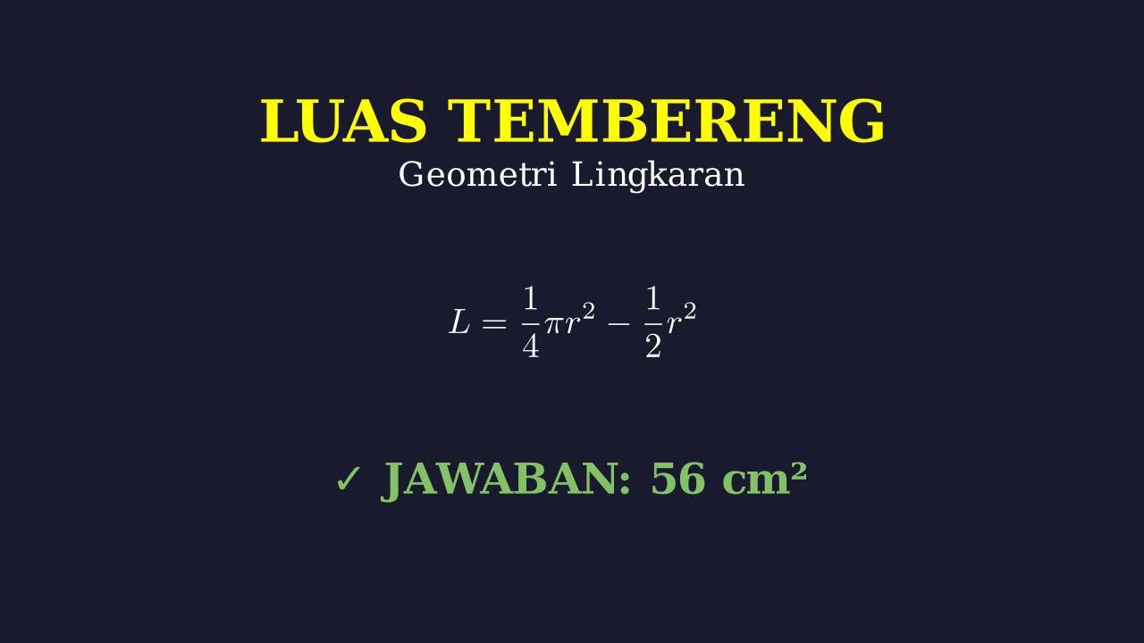 Menghitung Luas Tembereng Lingkaran