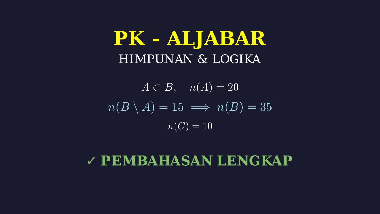 Logika Himpunan: Menghitung Banyak Anggota