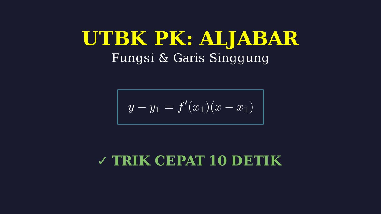 Fungsi Aljabar & Trik Persamaan Garis Singgung