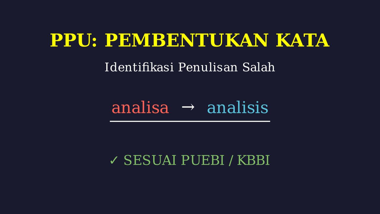 Identifikasi Kesalahan Penulisan