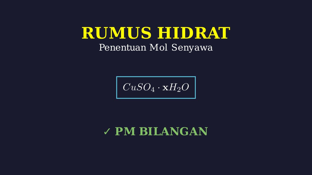 Menentukan Rumus Senyawa Hidrat
