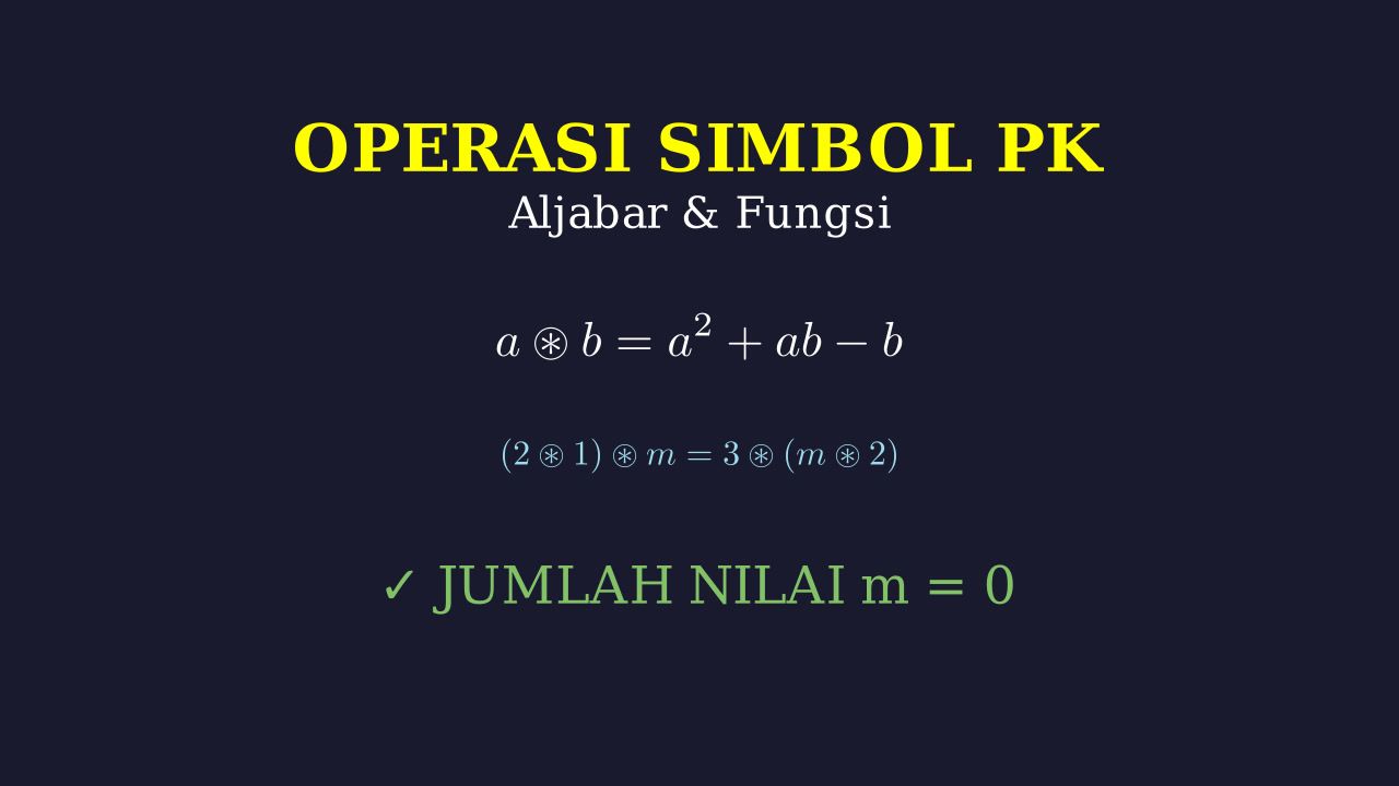 Operasi Bilangan Khusus: Mencari Nilai M