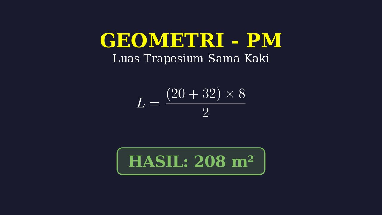 Menghitung Luas Trapesium Sama Kaki
