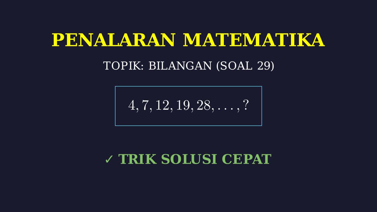 Pembahasan Soal Nomor 29