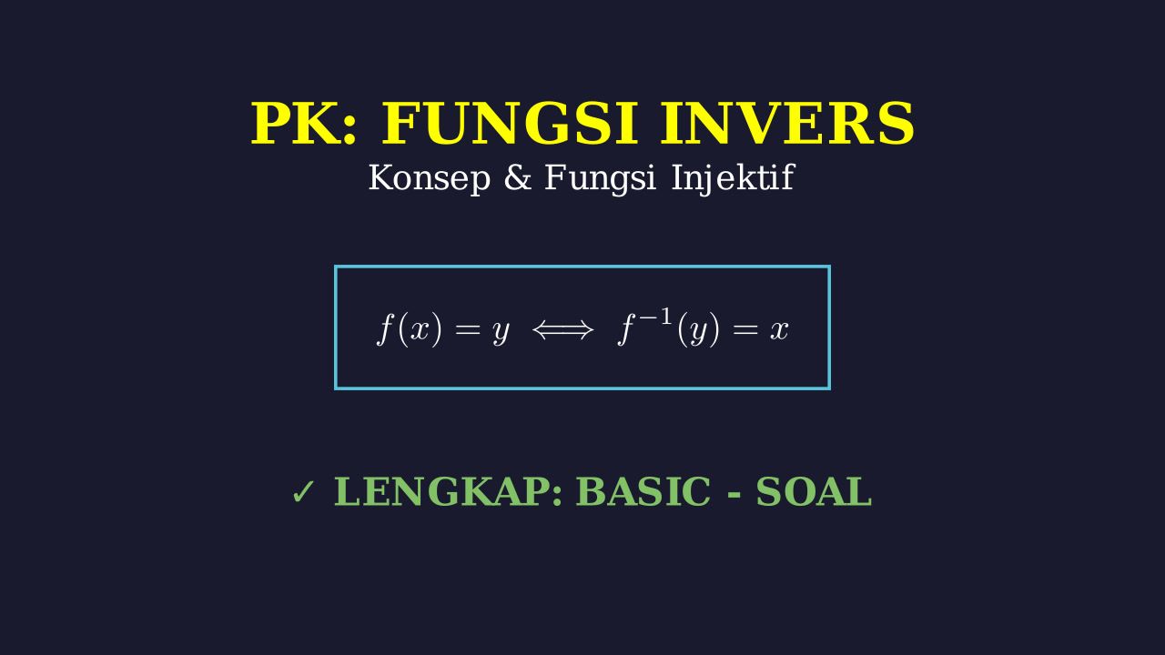 Fungsi Invers & Injektif: Dasar dan Contoh Soal