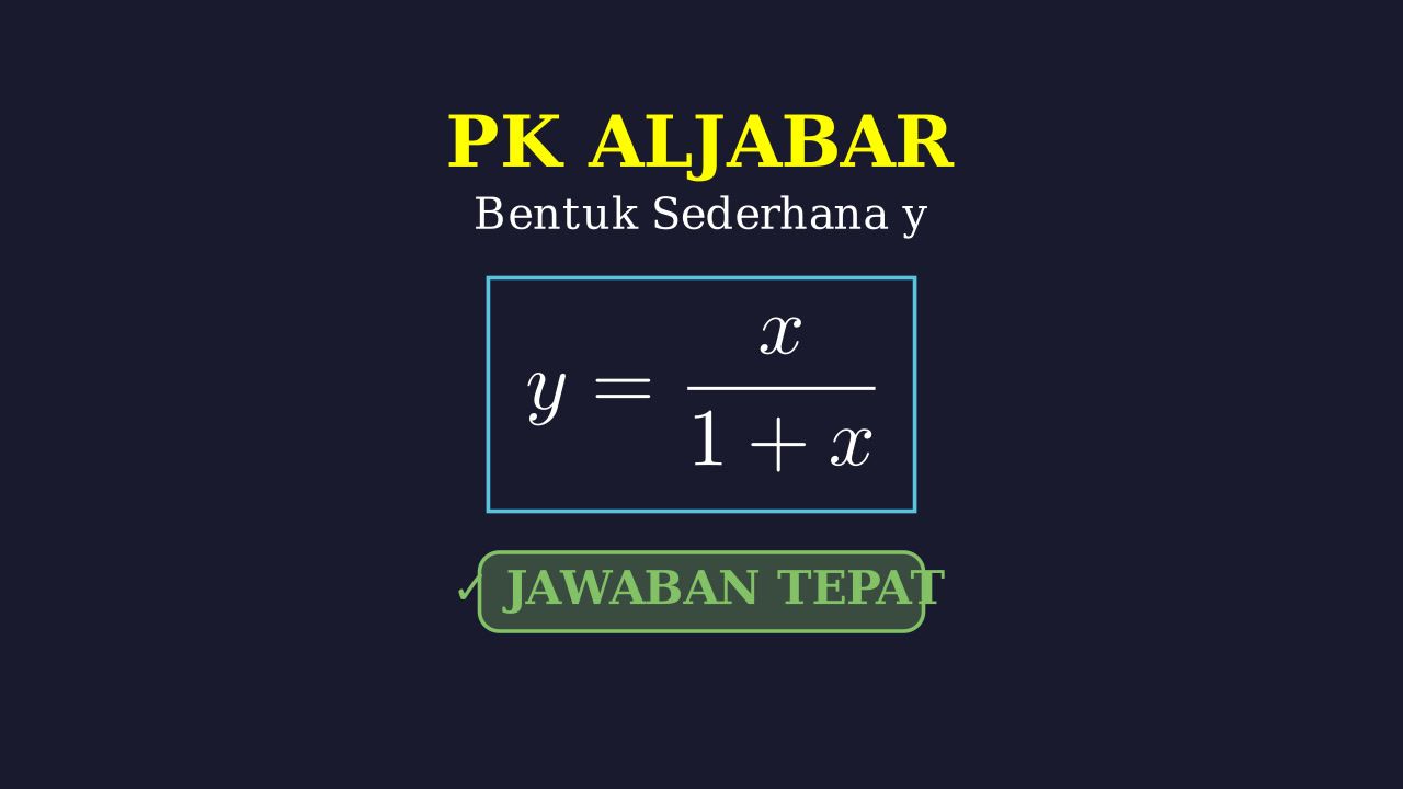 Manipulasi Aljabar: Mencari Variabel y