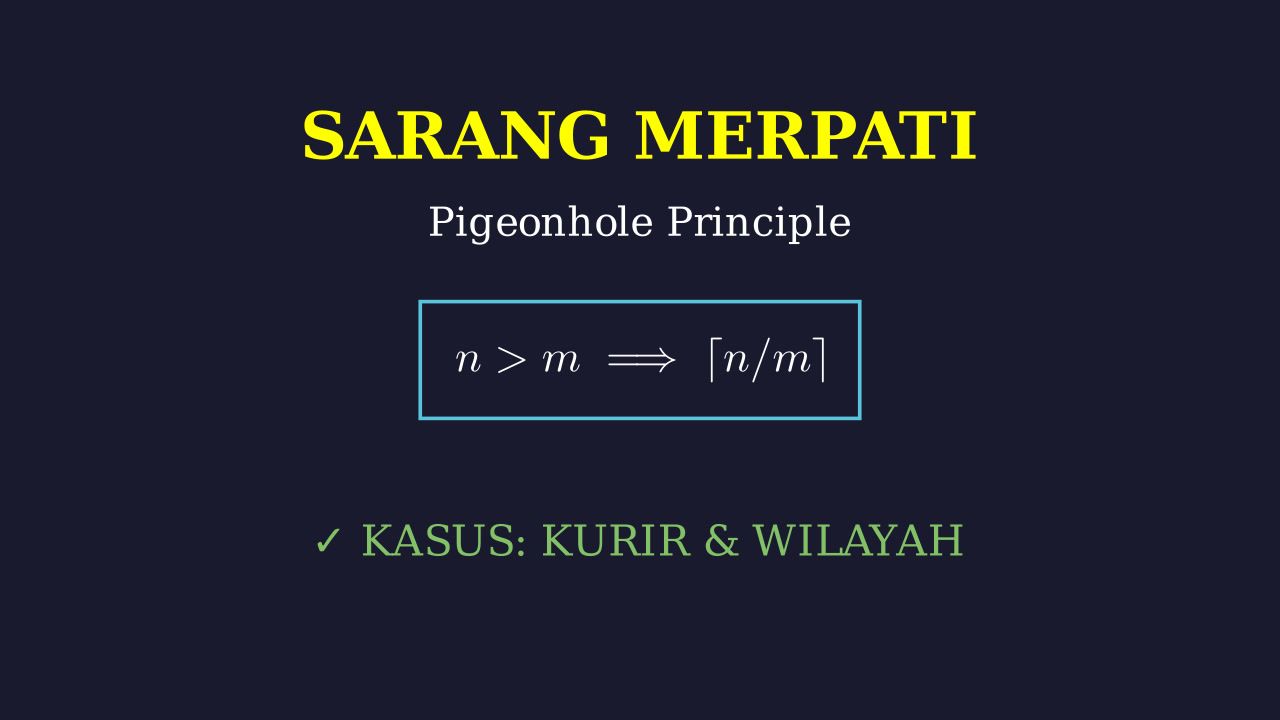 Prinsip Sarang Merpati: Penerapan Kasus Kurir
