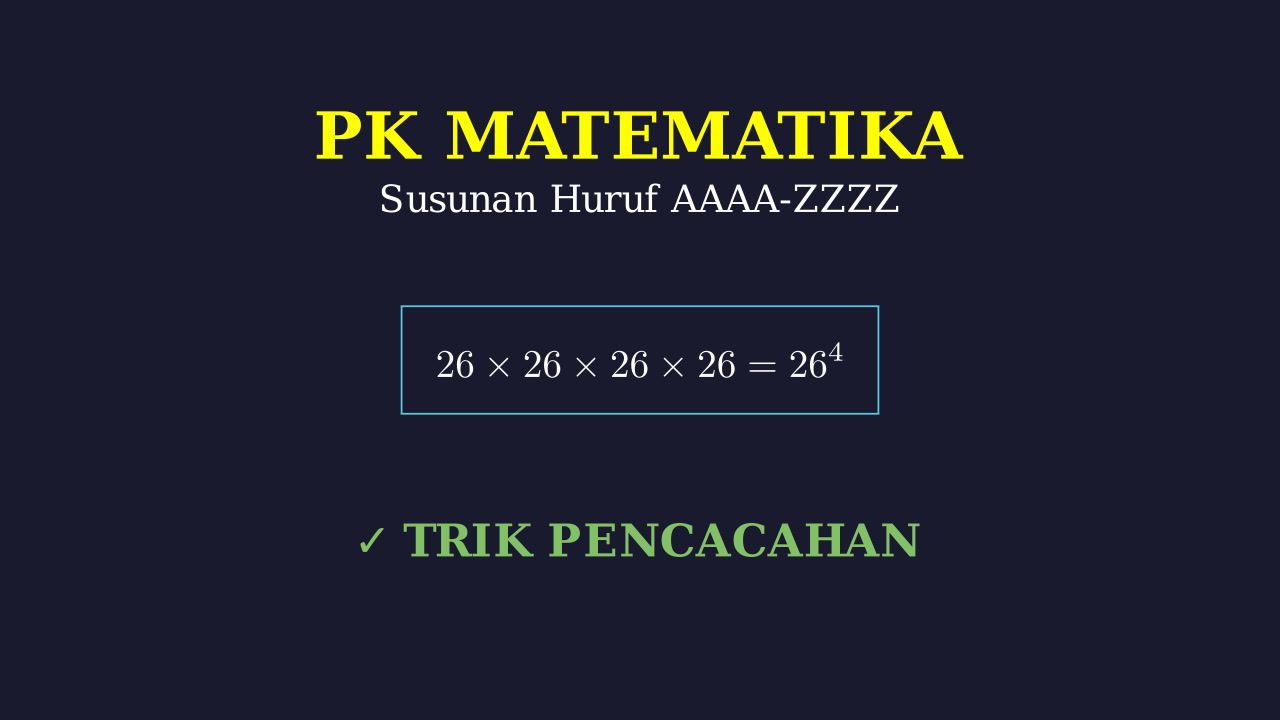 Menentukan Urutan Susunan Empat Huruf