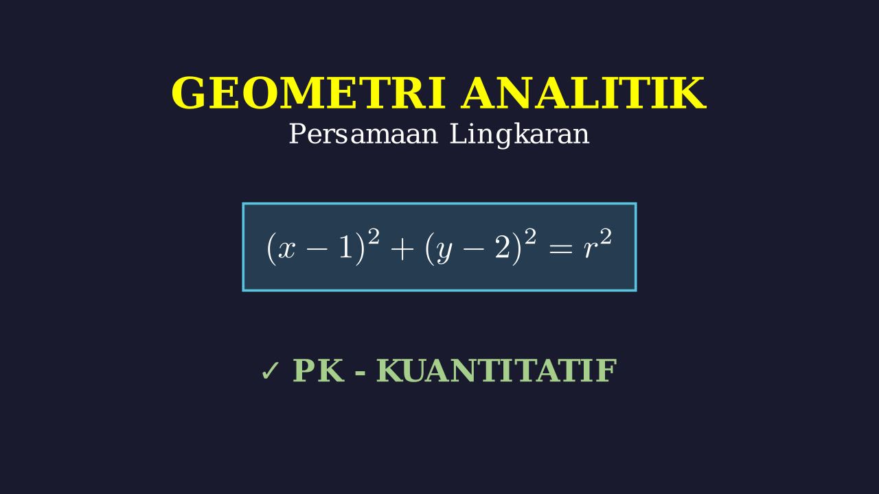 Menentukan Persamaan Lingkaran