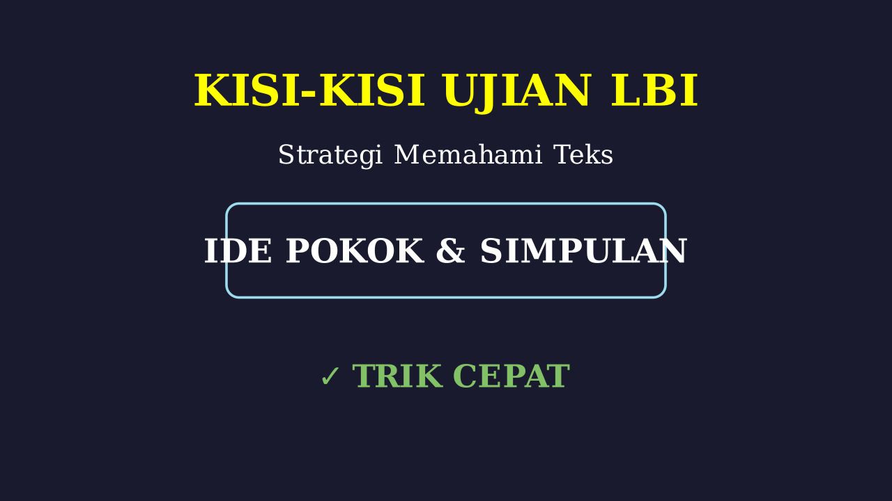 Bedah Kisi-Kisi Ujian