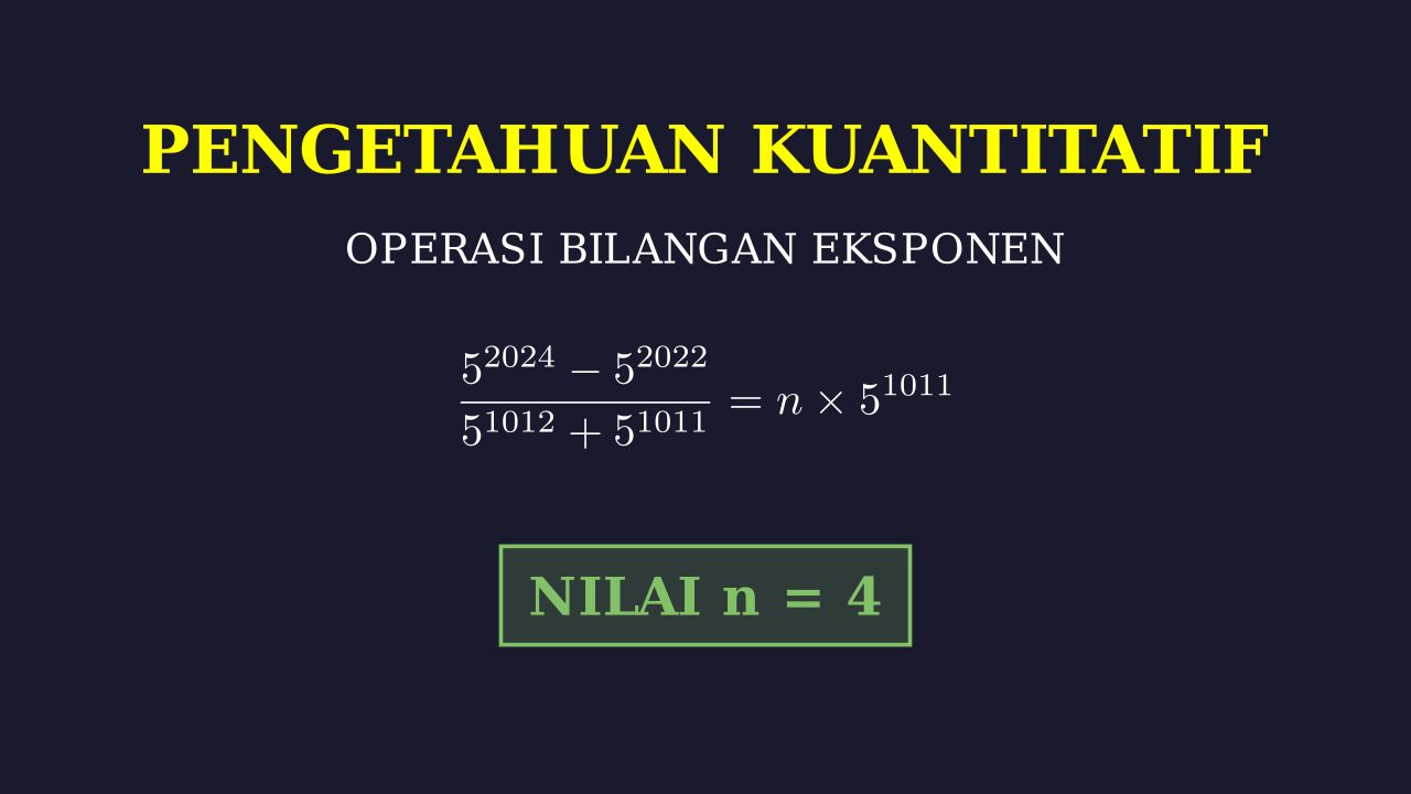 Mencari Nilai n: Persamaan Eksponen