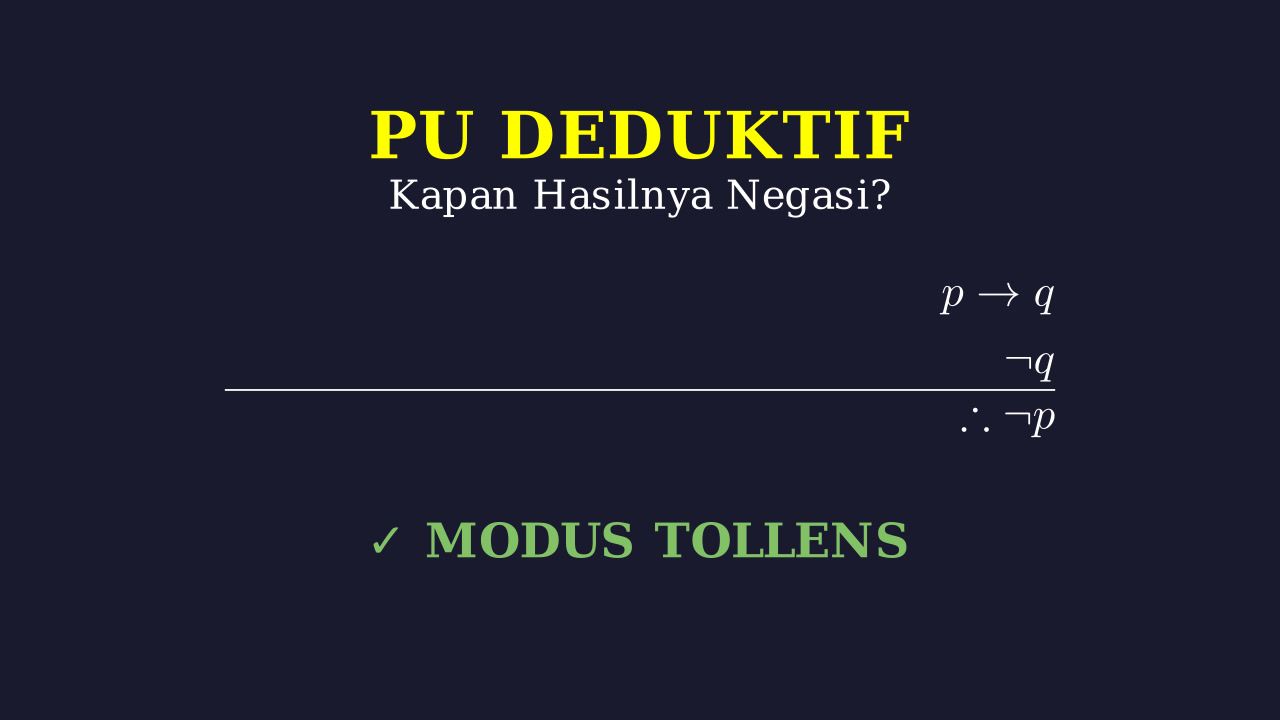 Kesimpulan Negasi: Penalaran Umum
