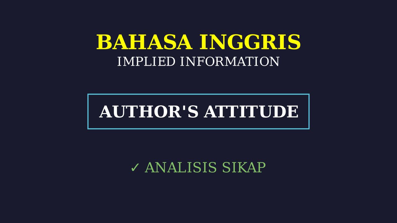 Identifying the Author's Attitude