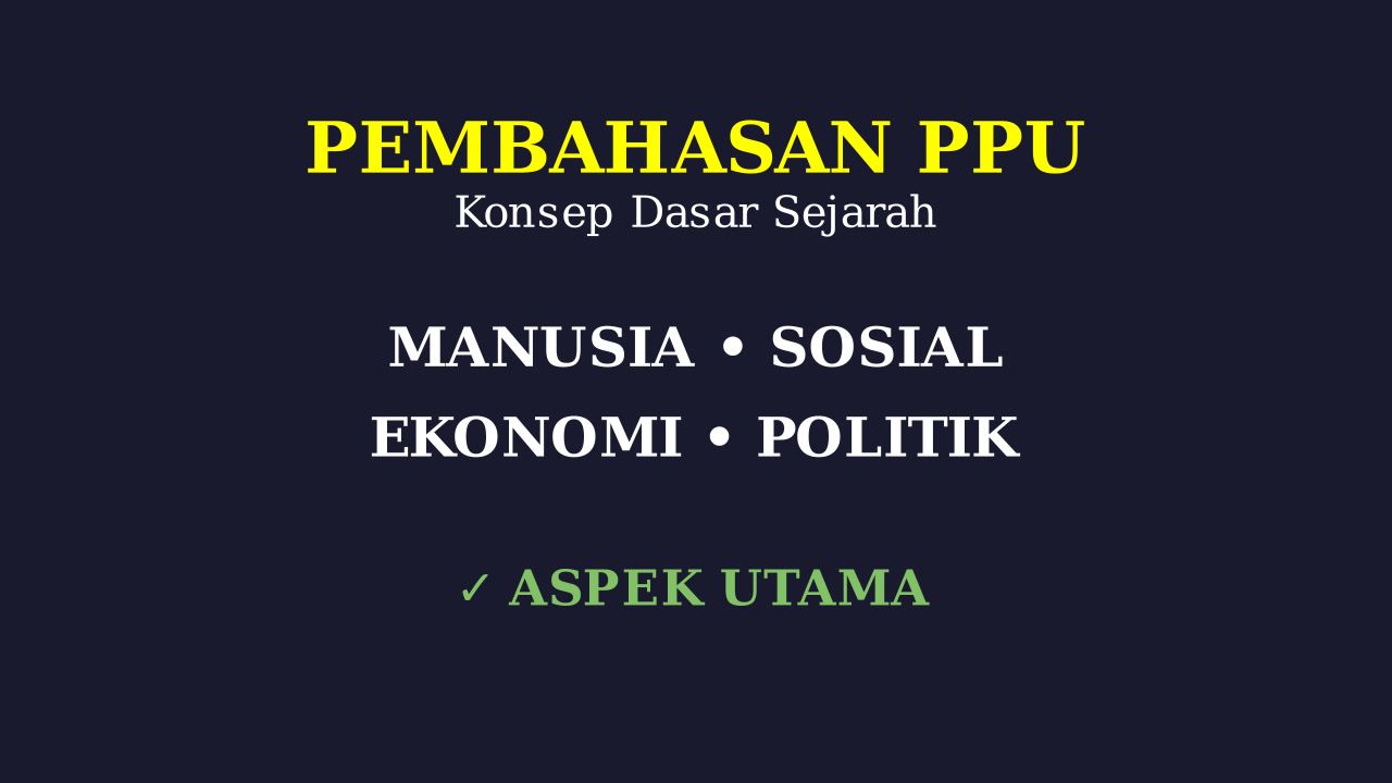 Konsep Dasar Sejarah: Manusia, Sosial, Ekonomi, Politik