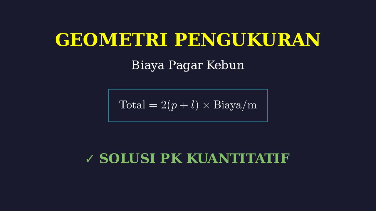 Menghitung Biaya Pagar Kebun