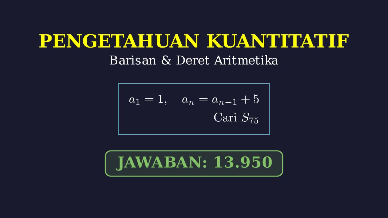 Menghitung Jumlah Suku Barisan Aritmetika