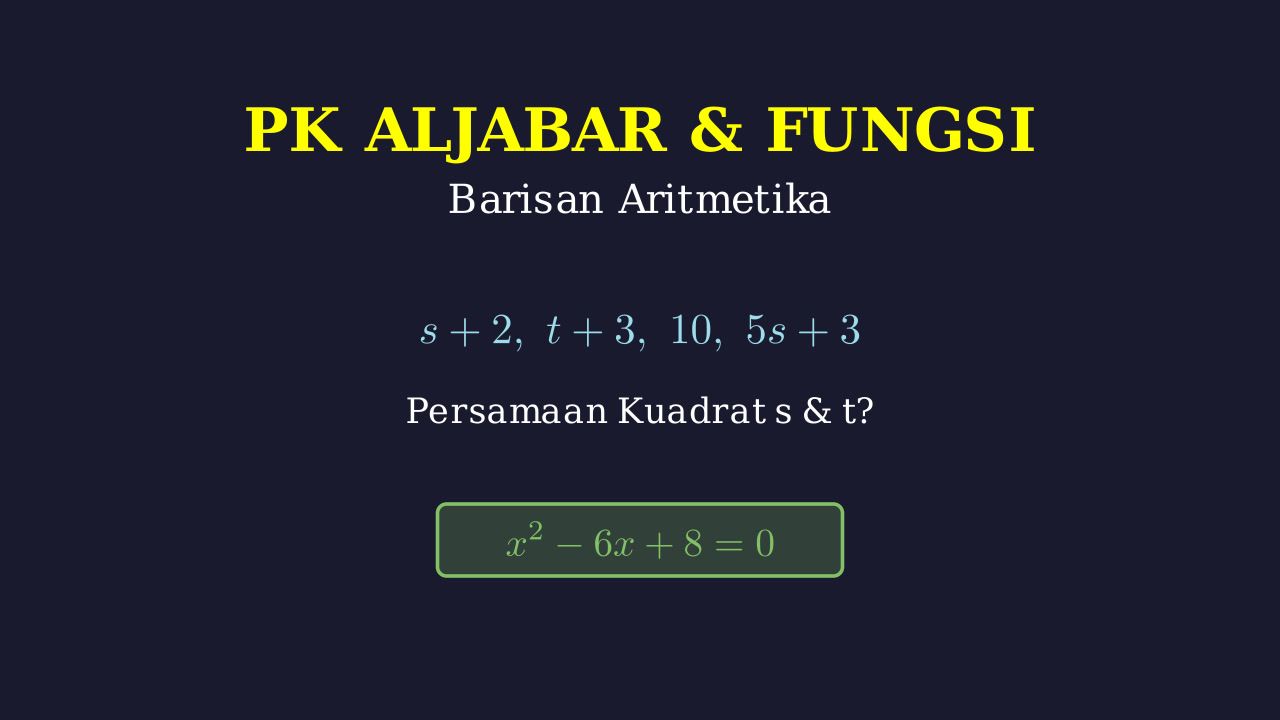 Barisan Aritmetika dan Persamaan Kuadrat