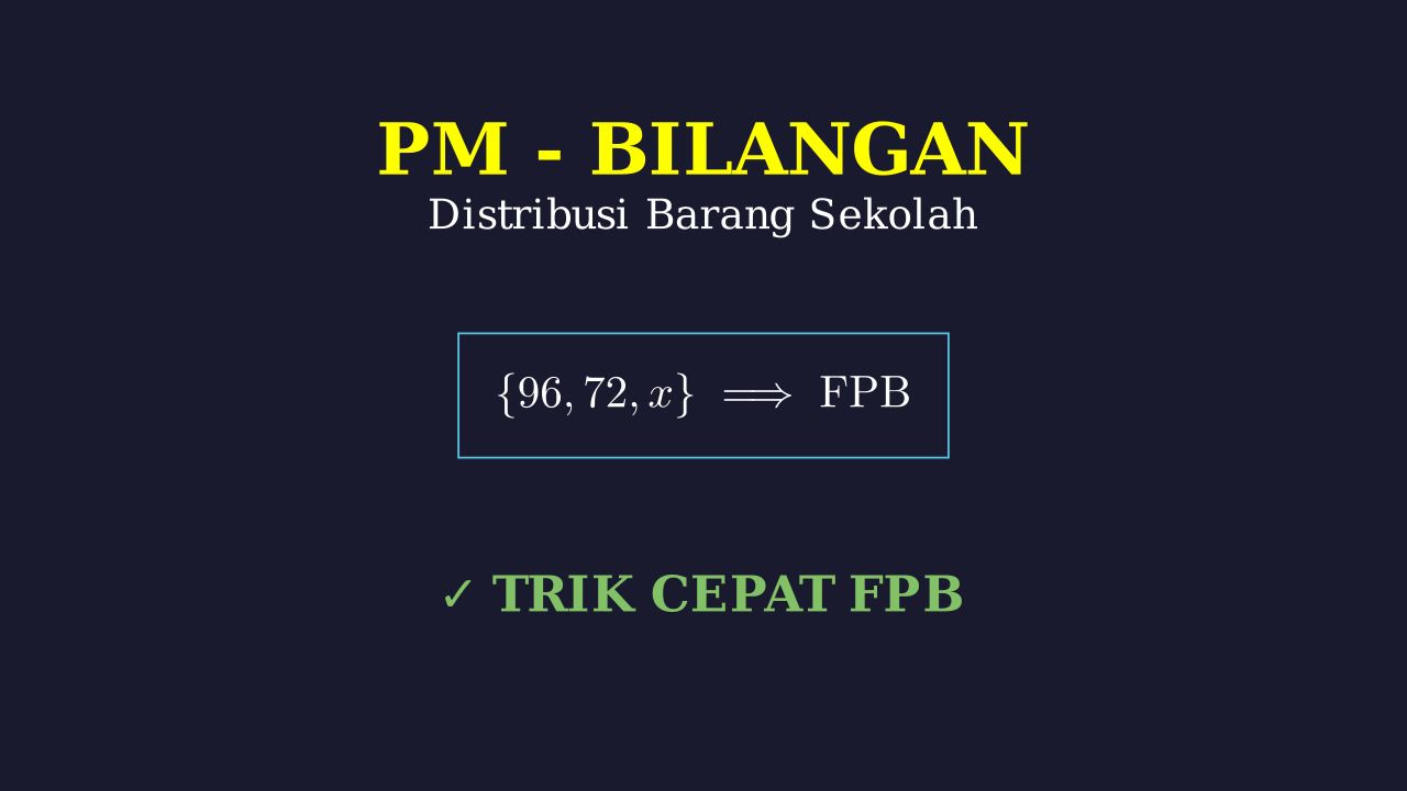 Soal Cerita FPB: Pembagian Bantuan Sekolah