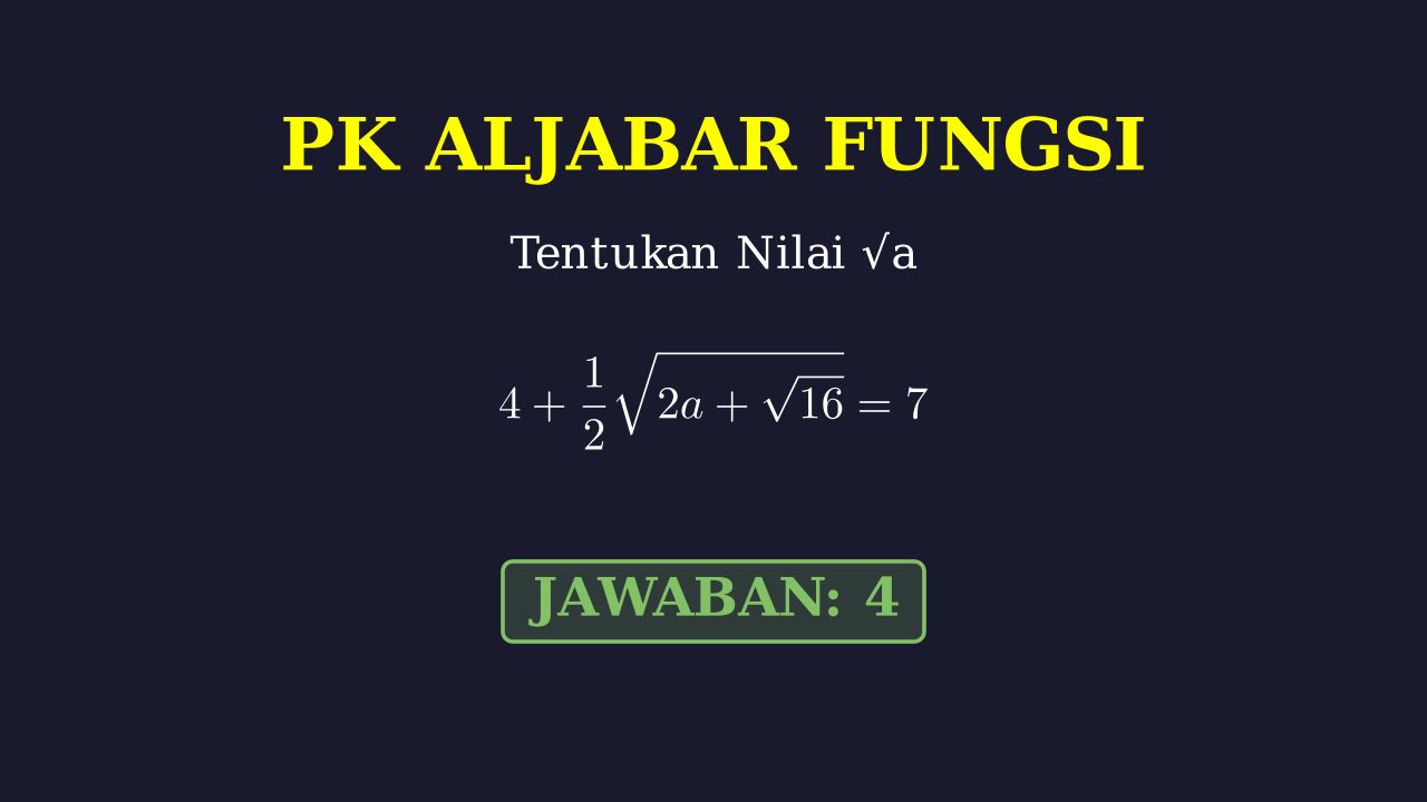 Menyelesaikan Persamaan Akar