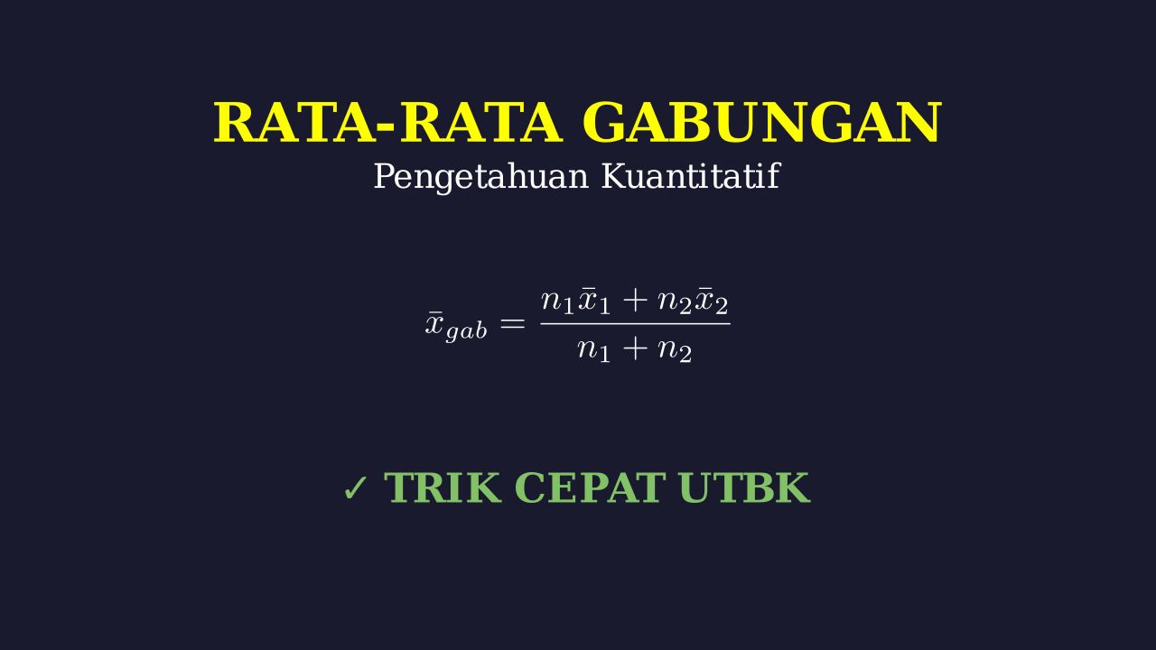 Rata-Rata Gabungan dan Tertimbang
