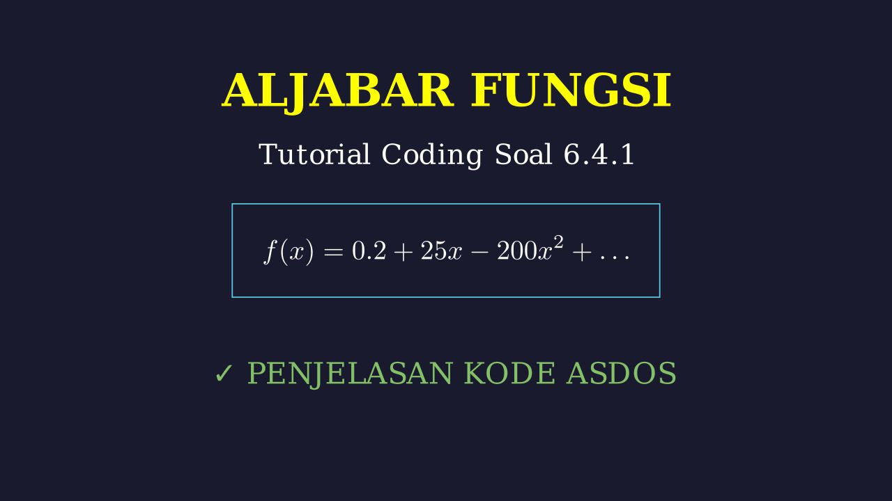 Coding Fungsi Polinomial di Octave