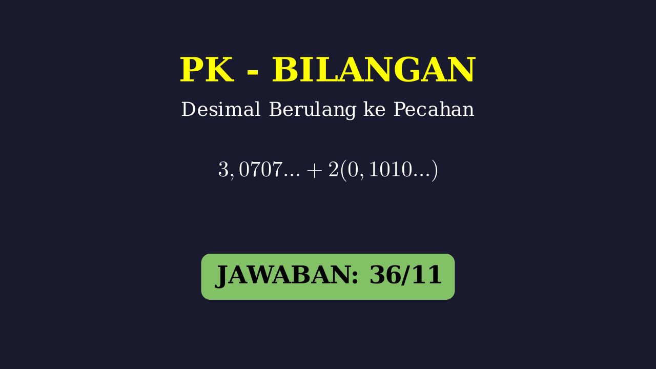 Operasi Bilangan Desimal Berulang
