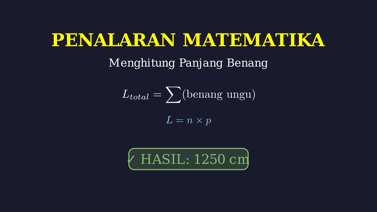 Menghitung Kebutuhan Benang Membuat Topi