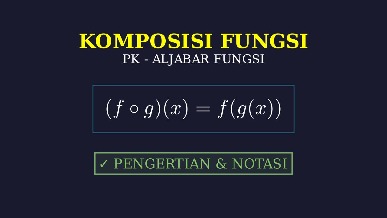 Komposisi Fungsi: Pengertian dan Notasi