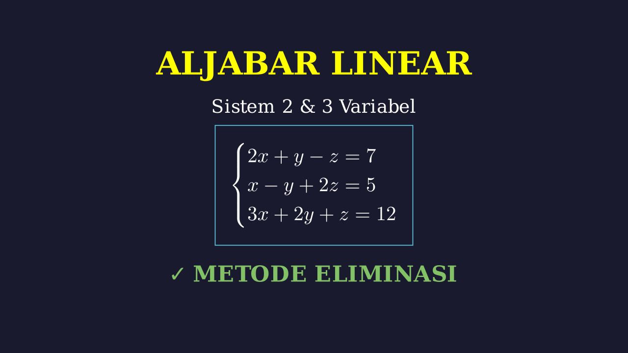 Persamaan dan Pertidaksamaan Linear 2 & 3 Variabel
